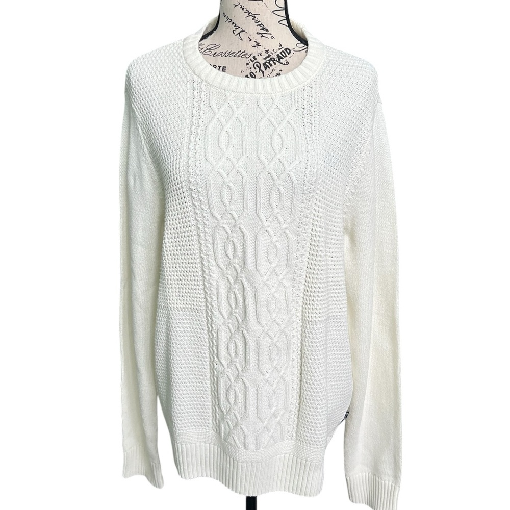 Ben Sherman Women's Cream Cable Knit Sweater